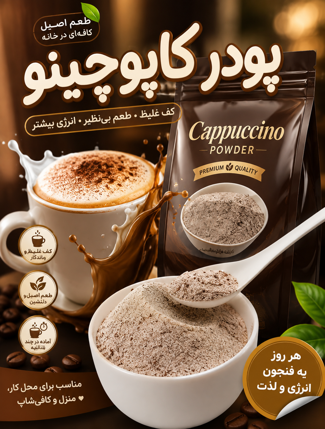پودر کاپوچینو فله ای 500 گرمی